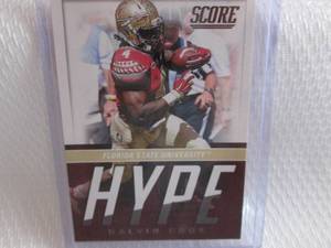 lot 97 image: 2017 Score Dalvin Cook Hype Rookie ...