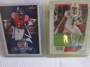 lot 105 image: 2019 A.J. Brown Leaf & Score Rookie...