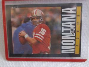 lot 107 image: 1985 Topps Joe Montana Card...