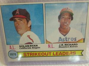 lot 109 image: 1979 Topps Nolan Ryan Strikeout Lea...