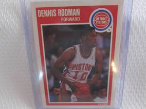 lot 113 image: 1989-90 Fleer Dennis Rodman Card...