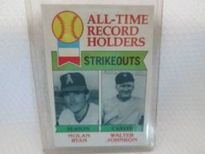 lot 126 image: 1979 Topps Nolan Ryan Strikeouts Ca...