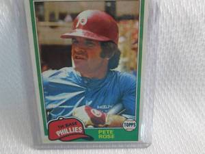 lot 158 image: 1981 Topps Pete Rose Card...