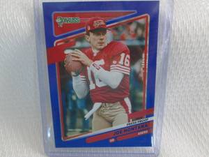 lot 167 image: 2021 Donruss Joe Montana Blue Press...