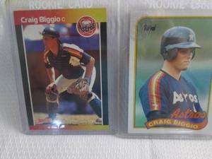 lot 177 image: 1989 Craig Biggio Topps & Donruss R...