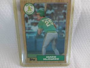 lot 178 image: 1987 Topps Mark McGwire Card...