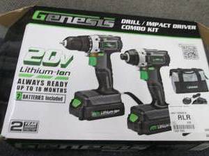 lot 239 image: Genesis 20V Lithium-Ion Cordless Dr...