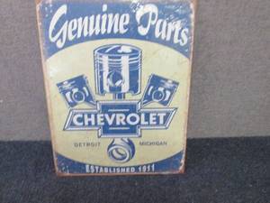 lot 333 image: Metal Chevrolet Sign 16x12.5 inches...