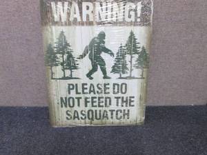 lot 334 image: Metal Sasquatch Sign 16x12.5 inches...
