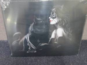 lot 335 image: Metal Cat Woman Sign 16x12.5 inches...