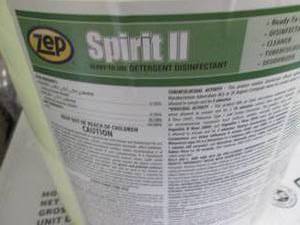 lot 399 image: Zep SPIRIT II DISINECTANT - 5 GALLO...