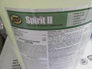 lot 400 image: Zep SPIRIT II DISINECTANT - 5 GALLO...