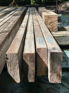 lot 2 image: Lot Of (4) Reclaimed Douglas Fir Timbers