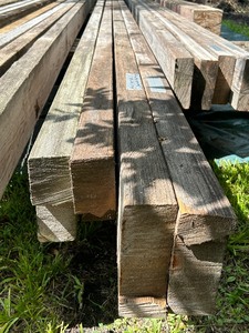 lot 3 image: Lot Of (4) Reclaimed Douglas Fir Timbers
