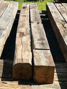 lot 7 image: Lot Of (2) Reclaimed Barn Timbers