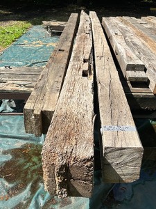 lot 10 image: Lot Of (3) Reclaimed Barn Timbers