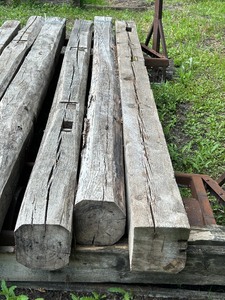 lot 18 image: Lot Of (3) Reclaimed Barn Timbers