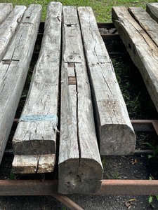 lot 19 image: Lot Of (3) Reclaimed Barn Timbers