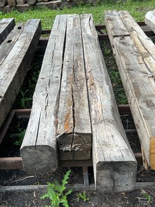 lot 21 image: Lot Of (3) Reclaimed Barn Timbers
