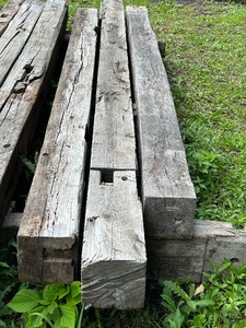 lot 24 image: Lot Of (3) Reclaimed Barn Timbers