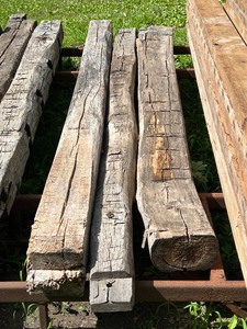 lot 29 image: Lot Of (3) Reclaimed Barn Timbers