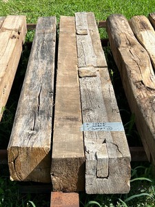 lot 33 image: Lot Of (3) Reclaimed Barn Timbers