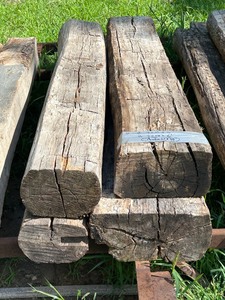 lot 35 image: Lot Of (4) Reclaimed Barn Timbers