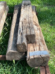 lot 36 image: Lot Of (3) Reclaimed Barn Timbers