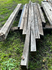 lot 38 image: Lot Of (8) Reclaimed Barn Timbers