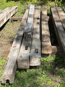 lot 40 image: Lot Of (6) Reclaimed Barn Timbers