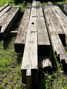 lot 42 image: Lot Of (3) Reclaimed Barn Timbers