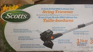 lot 50 image: Scotts 12 20 Volt String Trimmer and Blower