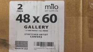 lot 71 image: 2 Pack of 48x60 Canvas for painting