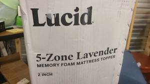 lot 73 image: Lucid 5-Zone Lavender Memory Foam Mattress Topper