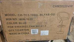 lot 74 image: Blue Bar Chair new in box