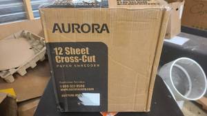 lot 76 image: Aurora 12 Sheet Cross-Cut Paper Shredder