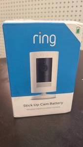lot 92 image: Ring Stick Up Cam White