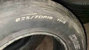 lot 134 image: 2x Tires sized 23570r15