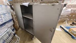 lot 144 image: Large Roller Cabinet with locking mechanism