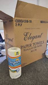 lot 23 image: Box of Elegant Essential Paper Towels 30 Count