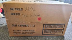 lot 33 image: Type A - MRE Meals Ready to Eat new in box 12 Count