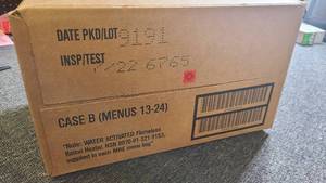 lot 37 image: Type B - MRE Meals Ready to Eat new in box 12 Count