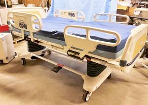 lot 2 image: Stryker Secure II Power Adjustable UpDown WHead & Knee Adjust - 500lb Capacity Hospital In-Home Patient Bed -Digital Scale & Zone Bed-Exit Alarm Plugs Into Regular Light Socket - Free Used Optimax Bed Sore Preventative&nbspMattress Works Great