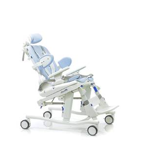 lot 14 image: MSRP $3500 Rifton HTS Tilting Hygiene and Toileting System Shower Over The Commode Chair With Extras Include Removable Tray Table -Size Large Good Used Condition - Could Use A Detailed Clean Up 1st Couple Pics Are Stock Pics