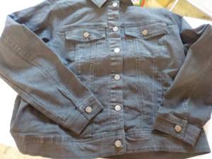 JOU JOU Black Denim Jacket size 2X...