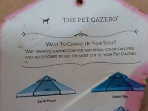 The Pet Gazebo needs assembly...
