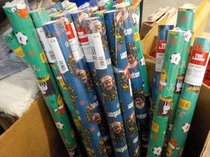 Large lot of Christmas wrapping paper