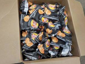 Case of Lays Barbecue Chips past b...