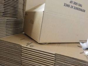 12 Boxes with Handles 23 x 16 x 9...