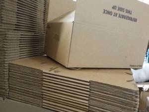 12 Boxes with Handles 23 x 16 x 9...